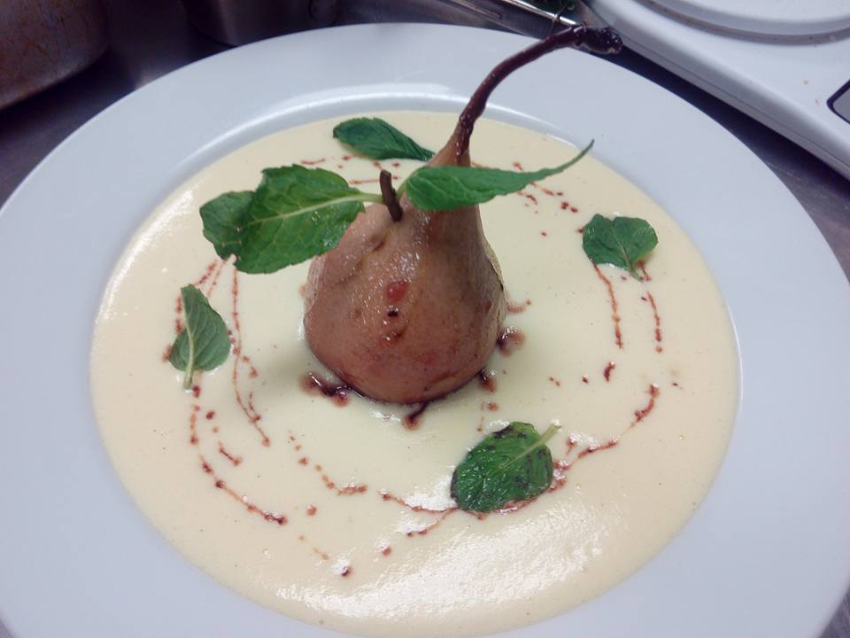 DIY Poached Pear in Red Wine